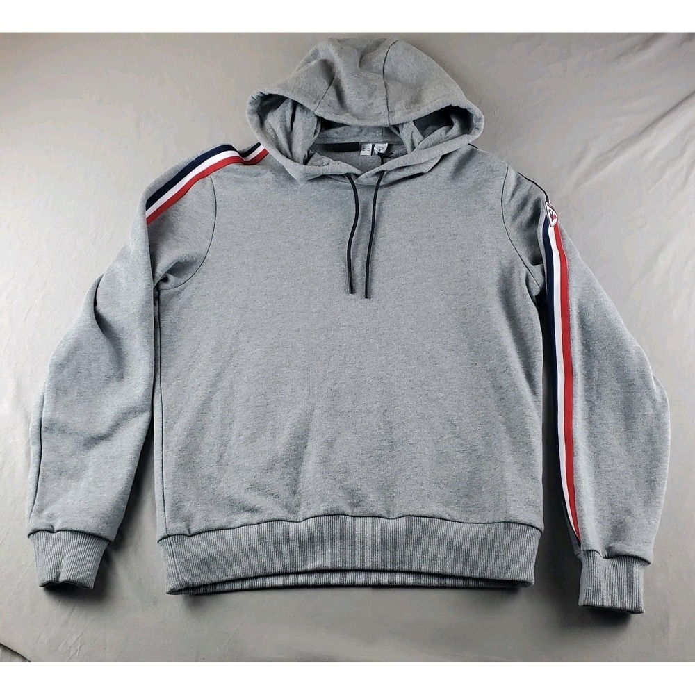 ROSSIGNOL Flag Hoodie Sweatshirt Smaal Heather Gray Pullover Sweater